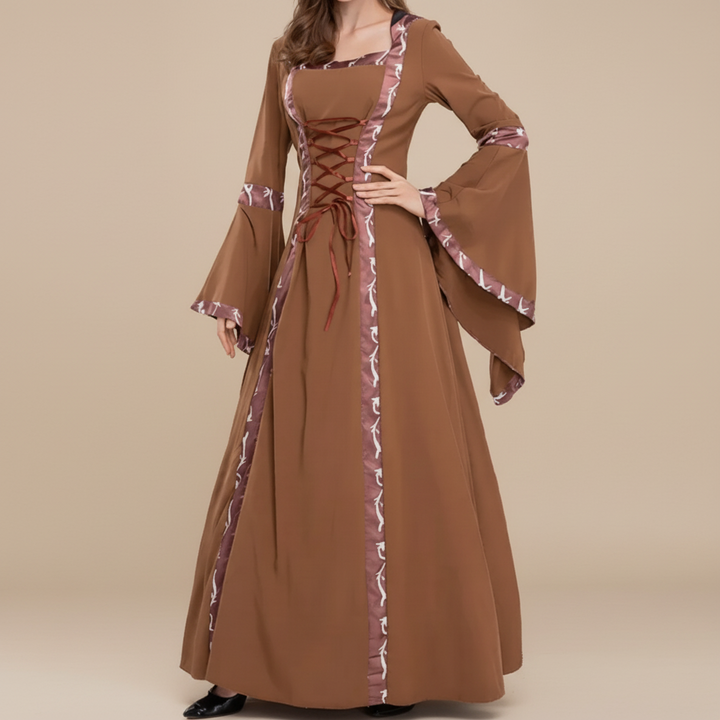 Long Renaissance Steampunk Hooded Dress