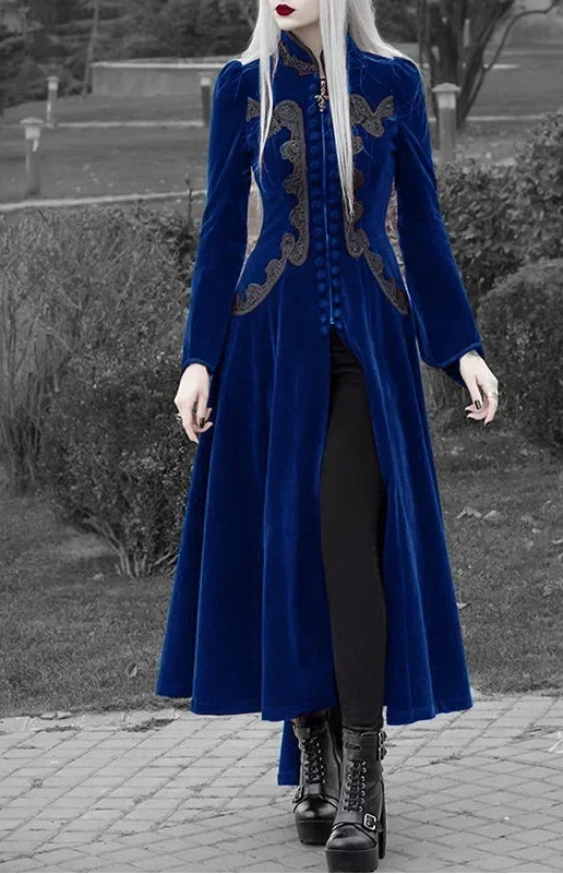 Long Retro Steampunk Coat Design classic