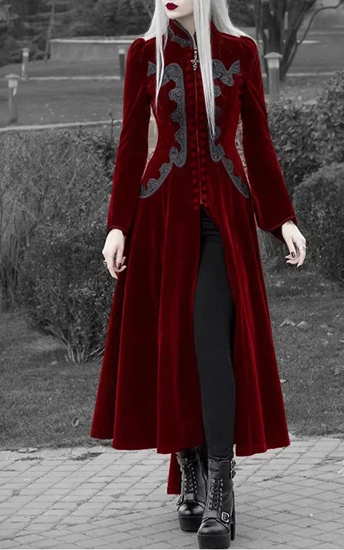 Long Retro Steampunk Coat Design stylish