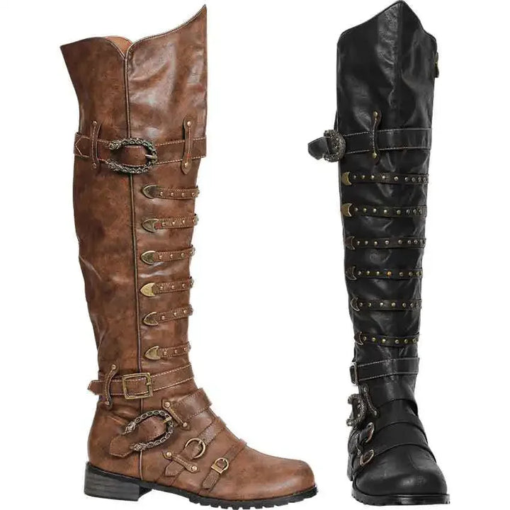 Long Steampunk Boots Buckled beautiful