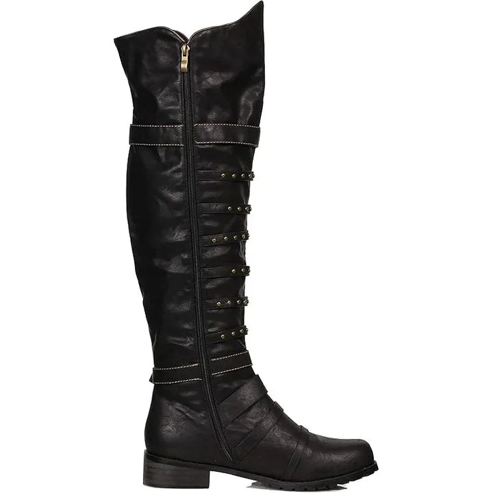 Long Steampunk Boots Buckled tendance