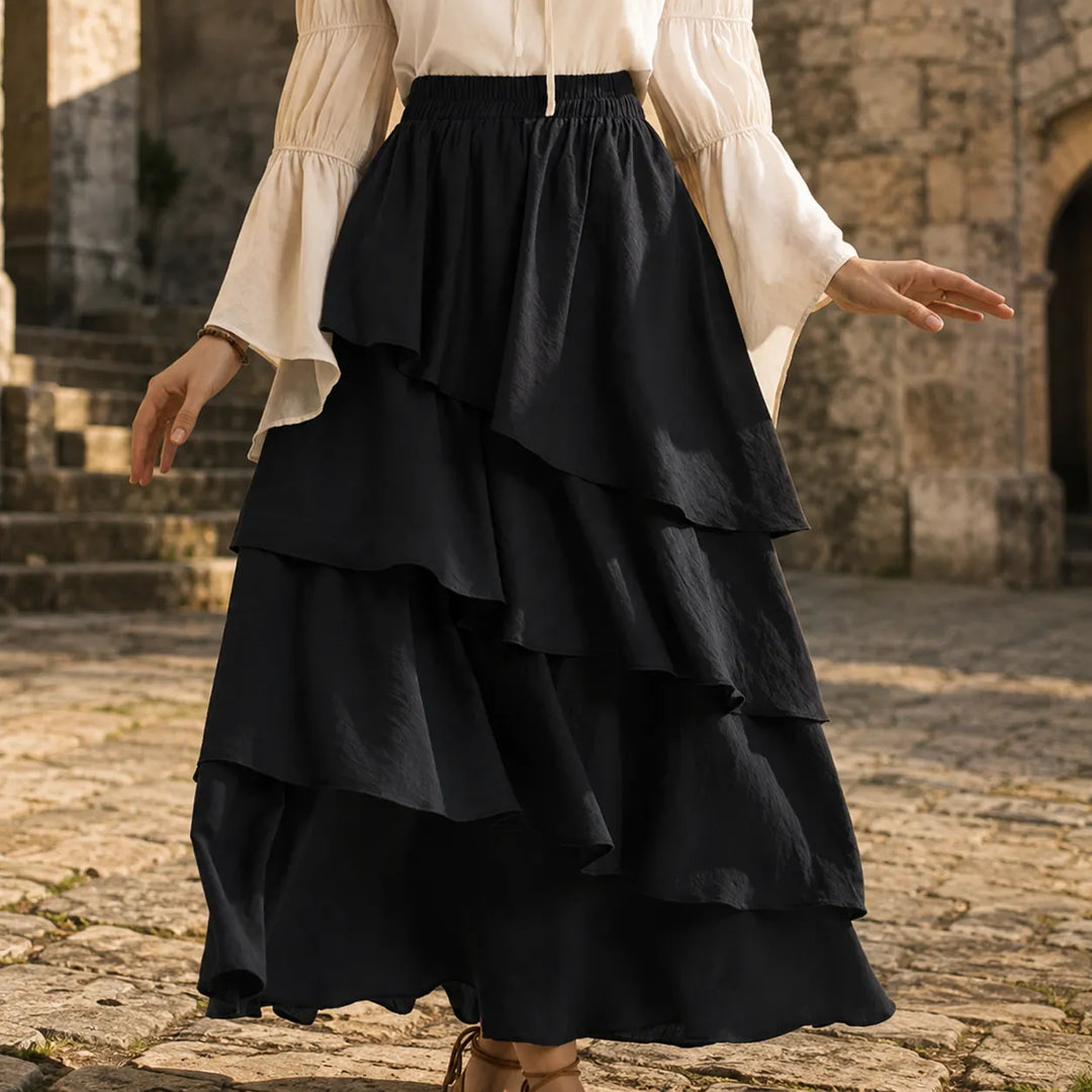 Long Vintage Steampunk Skirt