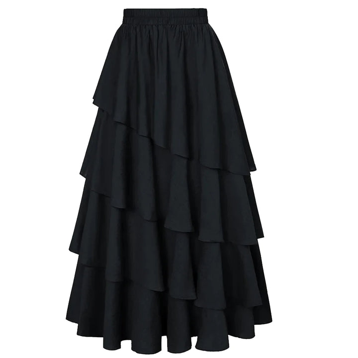 Long Vintage Steampunk Skirt black