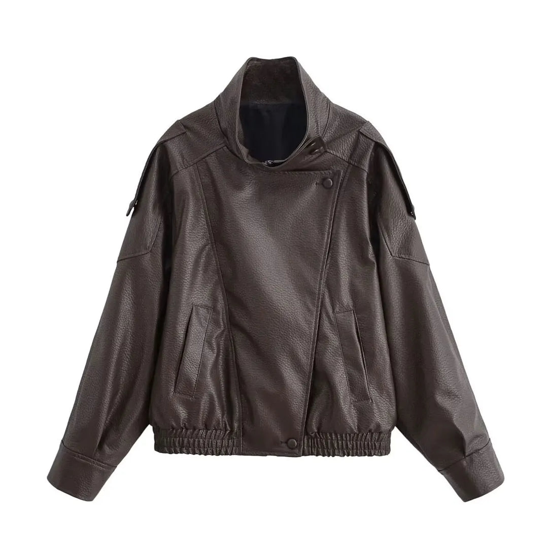 Loose-Fitting Vintage Steampunk Jacket Brown