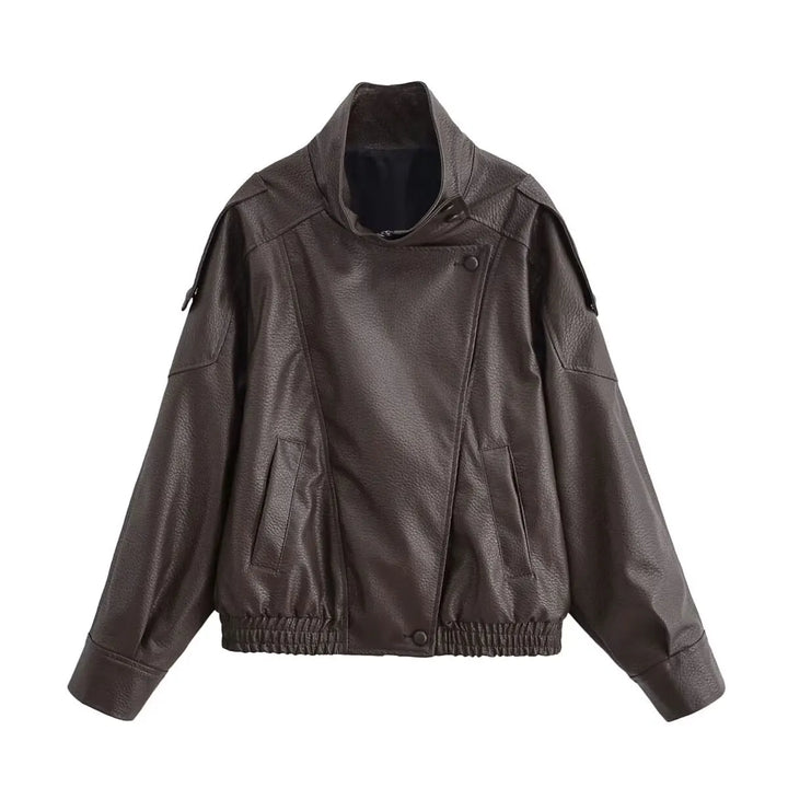 Loose-Fitting Vintage Steampunk Jacket Brown