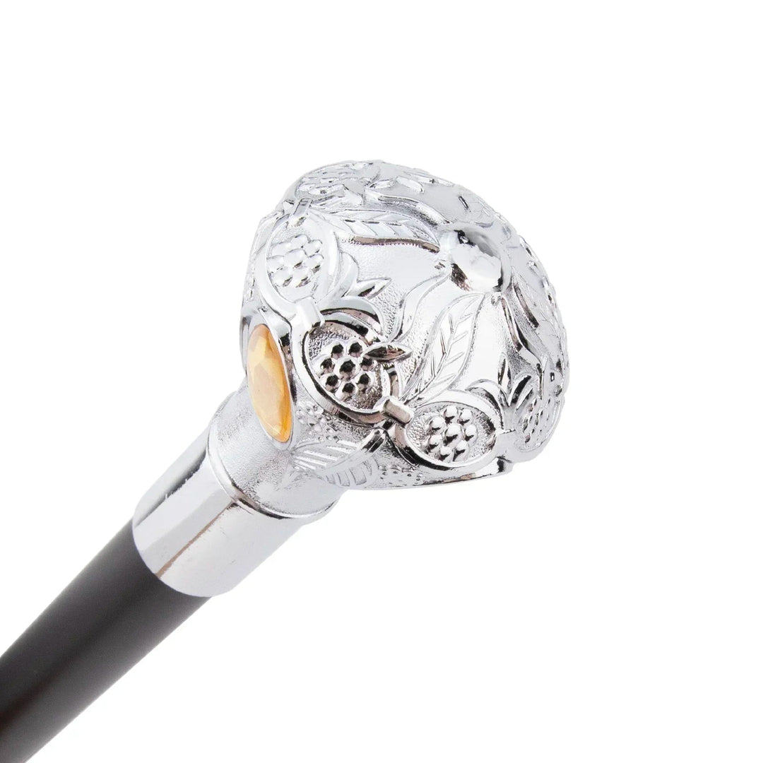Luxurious Silver-Colored Steampunk Cane luxury