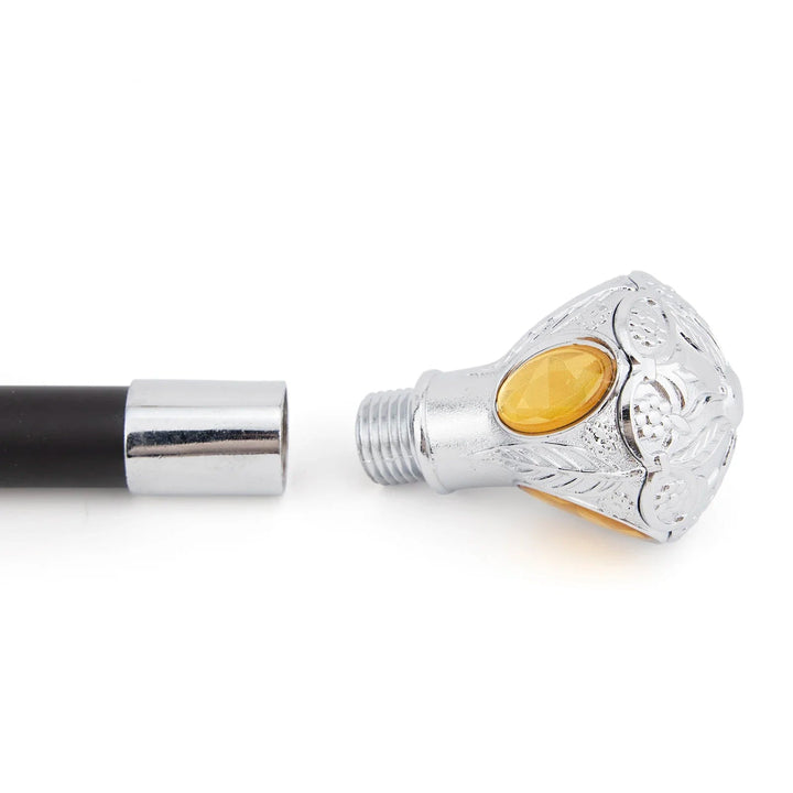 Luxurious Silver-Colored Steampunk Cane perfect