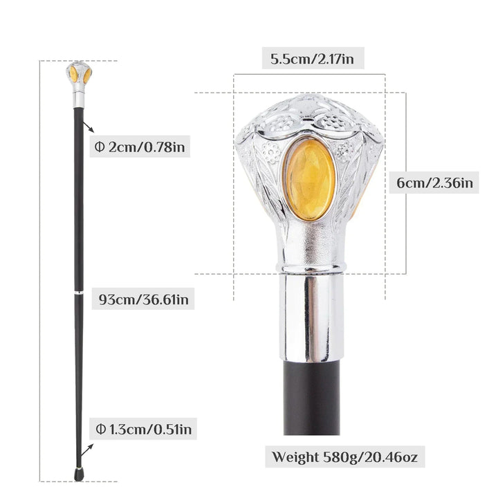 Luxurious Silver-Colored Steampunk Cane tendance