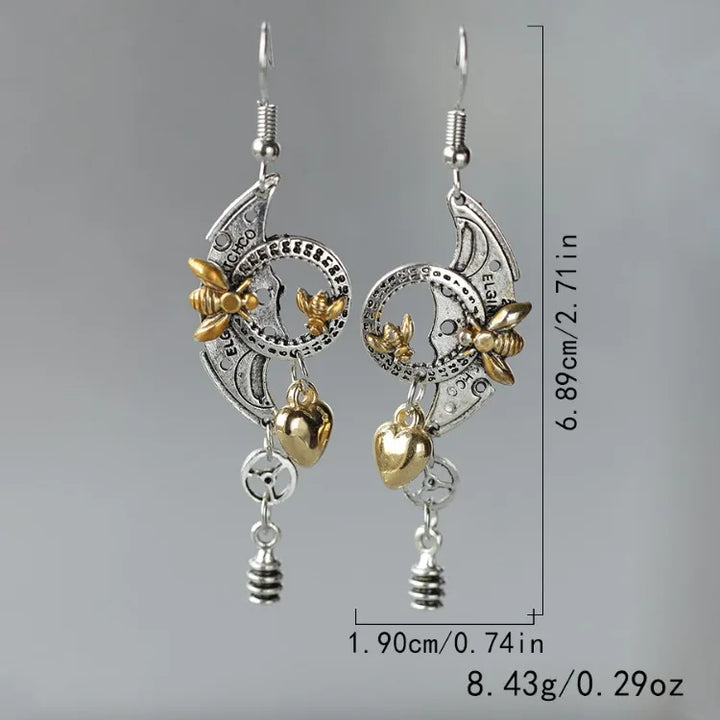 Mechanical Steampunk Bee Earrings elegant
