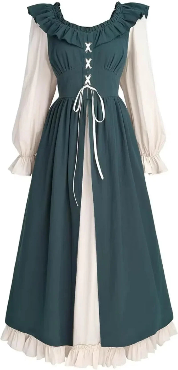 Medieval-Renaissance Steampunk Dress green