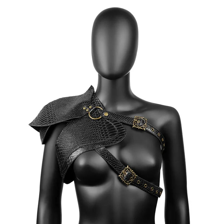 Medieval Armor Vest Steampunk Leather black