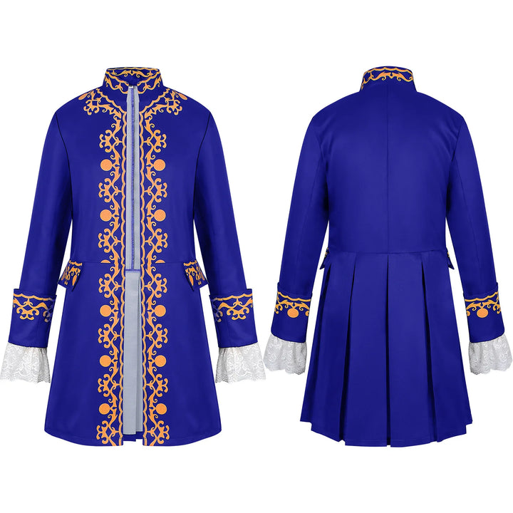 Medieval Baroque Steampunk Coat Blue