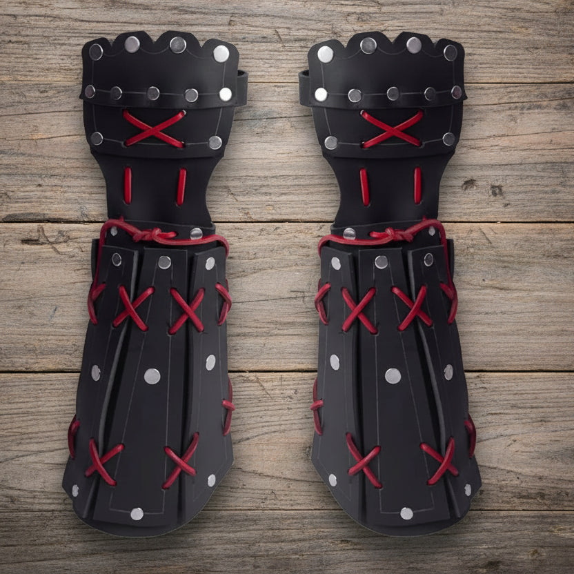 Medieval Long Gloves Made Of PU Leather