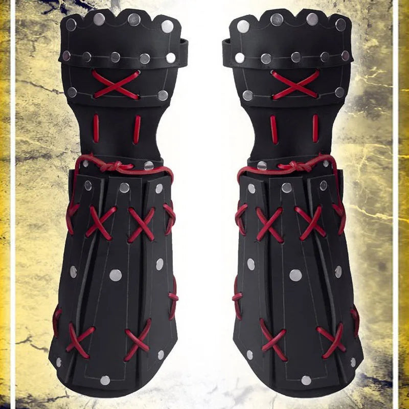 Medieval Long Gloves Made Of PU Leather durable