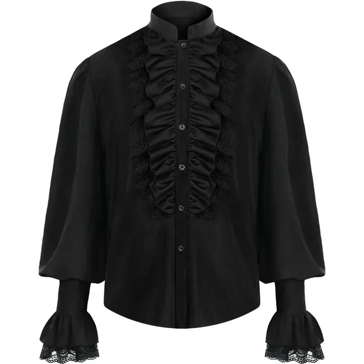Medieval Retro Steampunk Shirt black