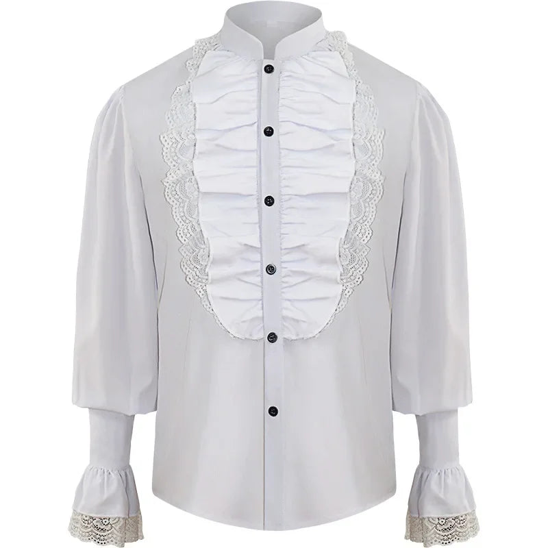 Medieval Retro Steampunk Shirt white