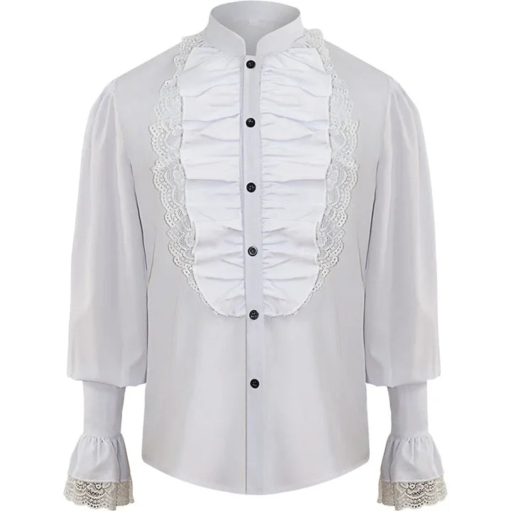 Medieval Retro Steampunk Shirt white