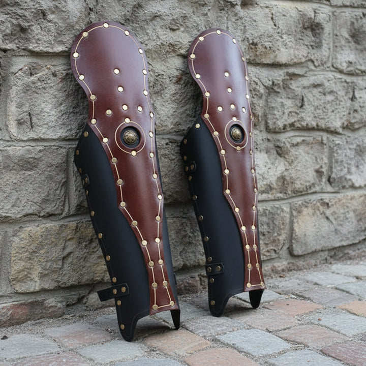 Medieval Steampunk Armor Leg Guards