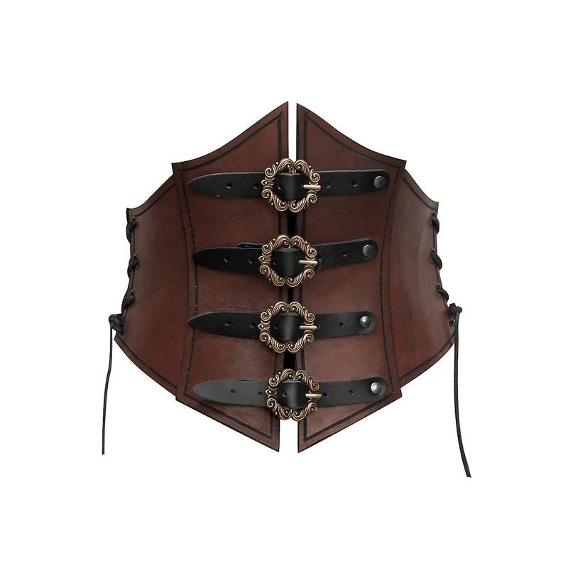 Medieval Steampunk Belt Armor With Laces chic