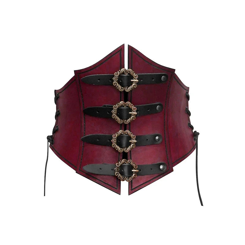 Medieval Steampunk Belt Armor With Laces tendance