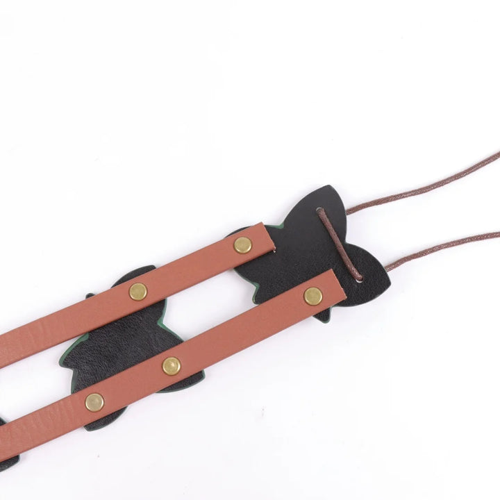 Medieval Steampunk Belt Brown Back