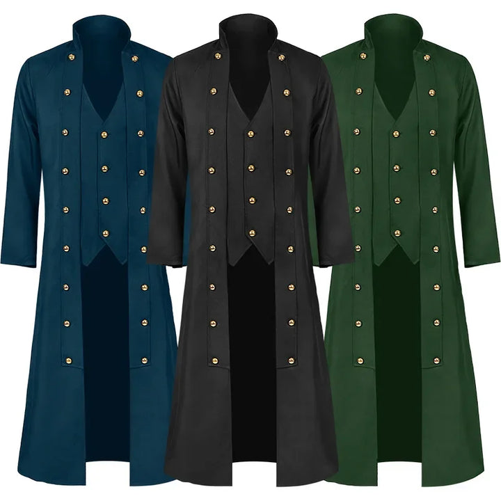 Medieval Steampunk Coat With Laces Stylish