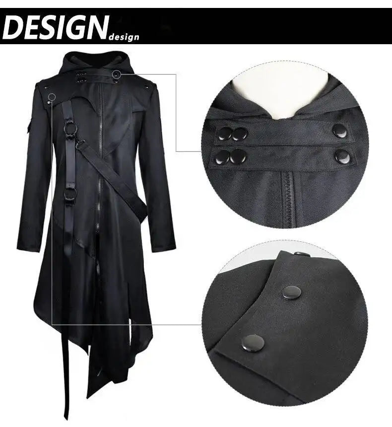 Medieval Steampunk Cosplay Coat striking