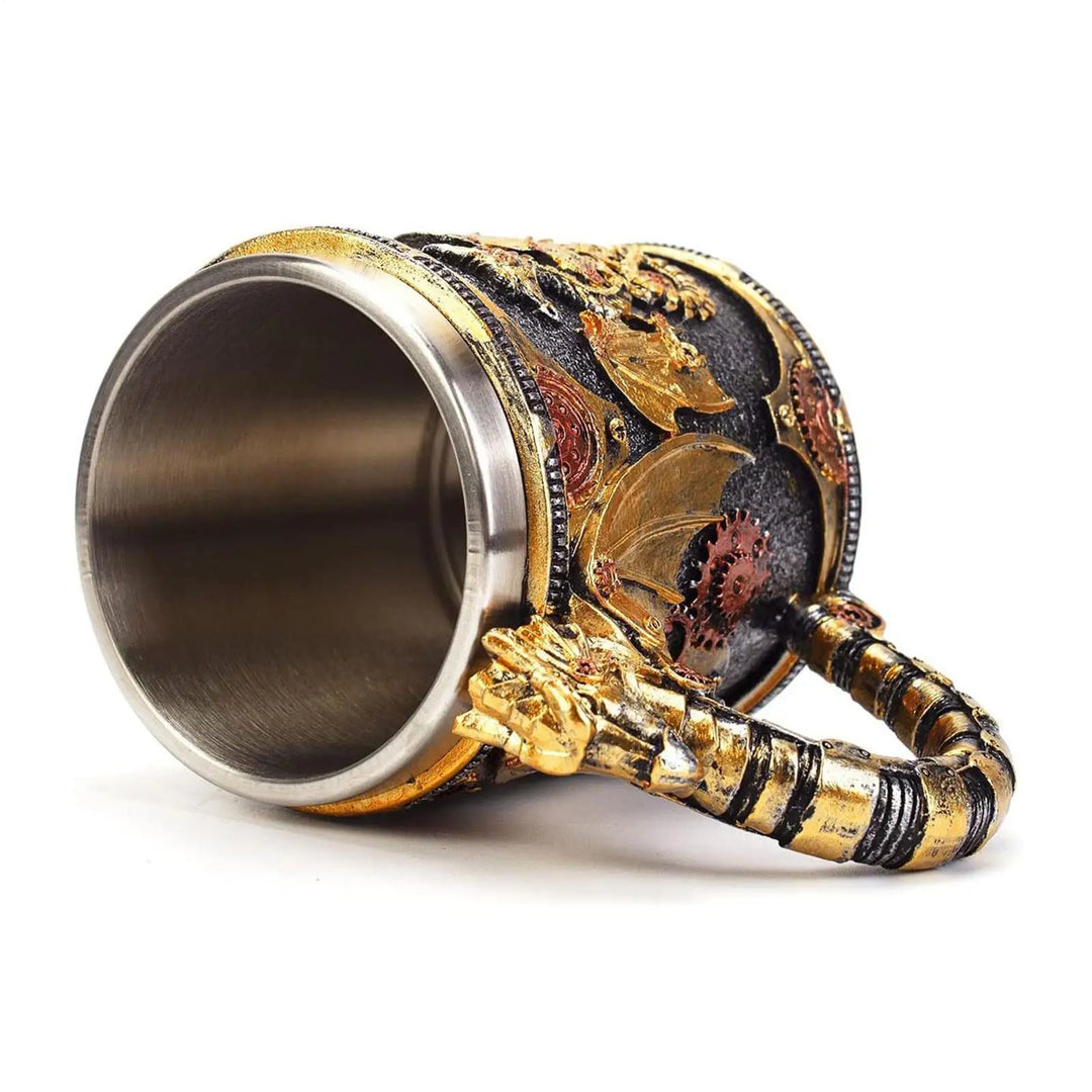 Medieval Steampunk Dragon Mug quality