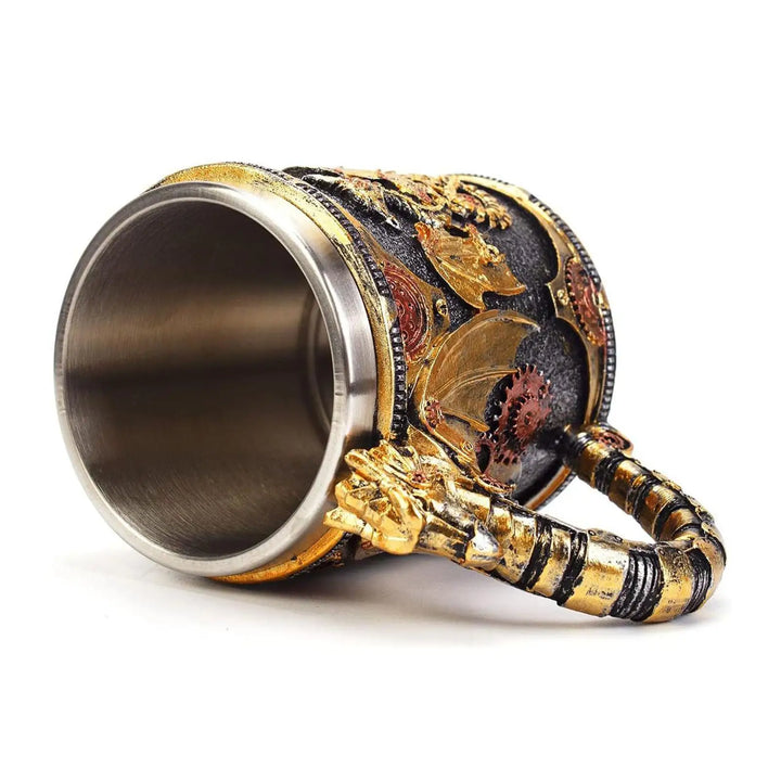 Medieval Steampunk Dragon Mug quality