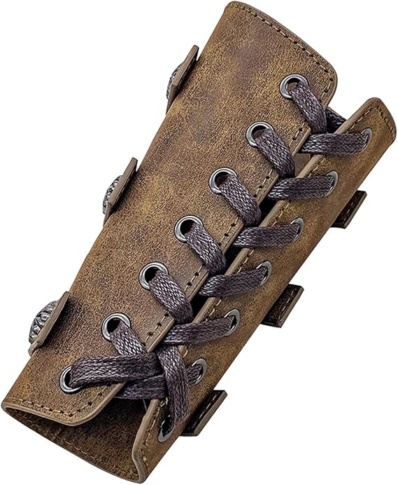 Medieval Steampunk Lace-Up Armor Gloves fashion