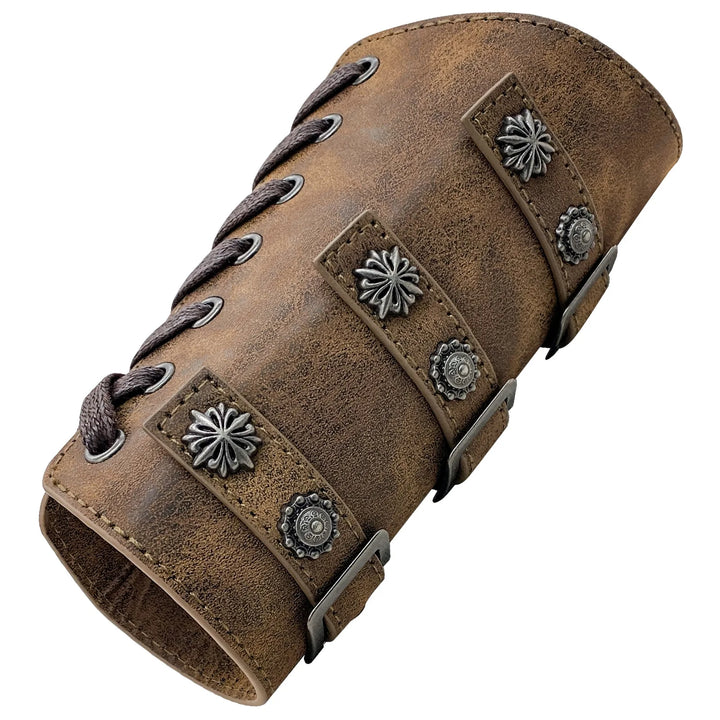 Medieval Steampunk Lace-Up Armor Gloves tendance