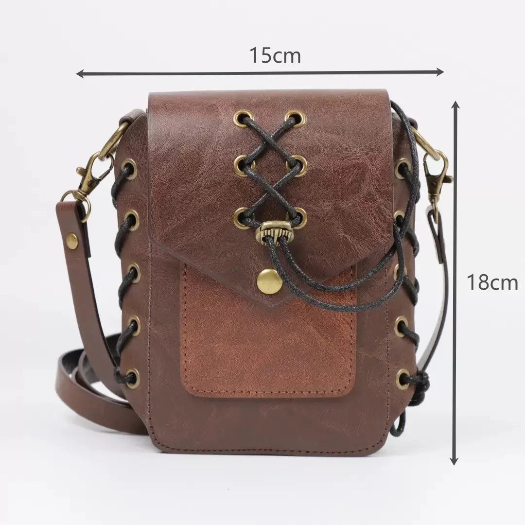 Medieval Steampunk Lace-Up Bag elegant