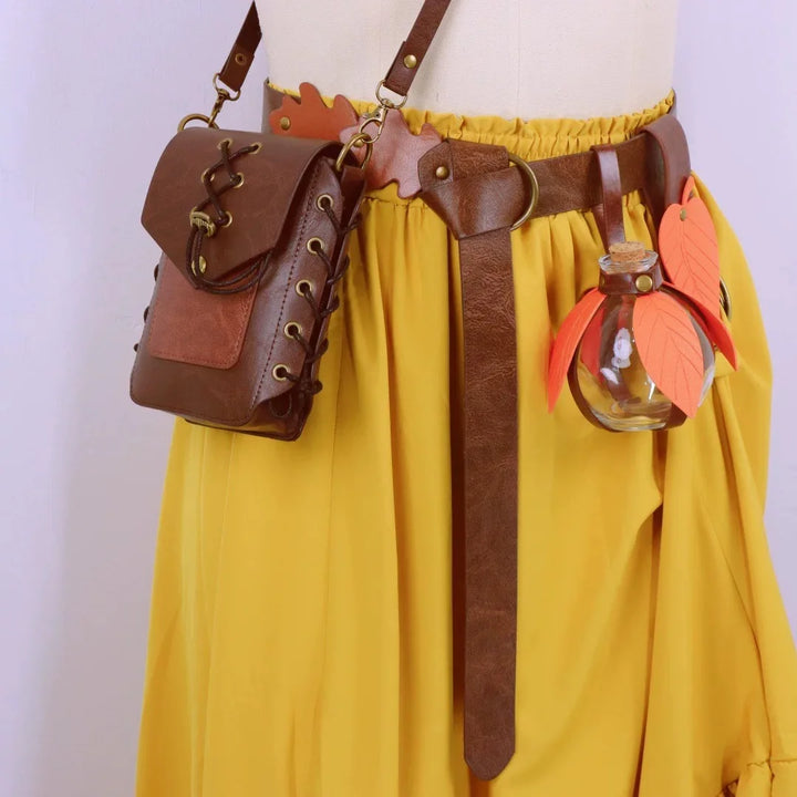 Medieval Steampunk Lace-Up Bag stylsih