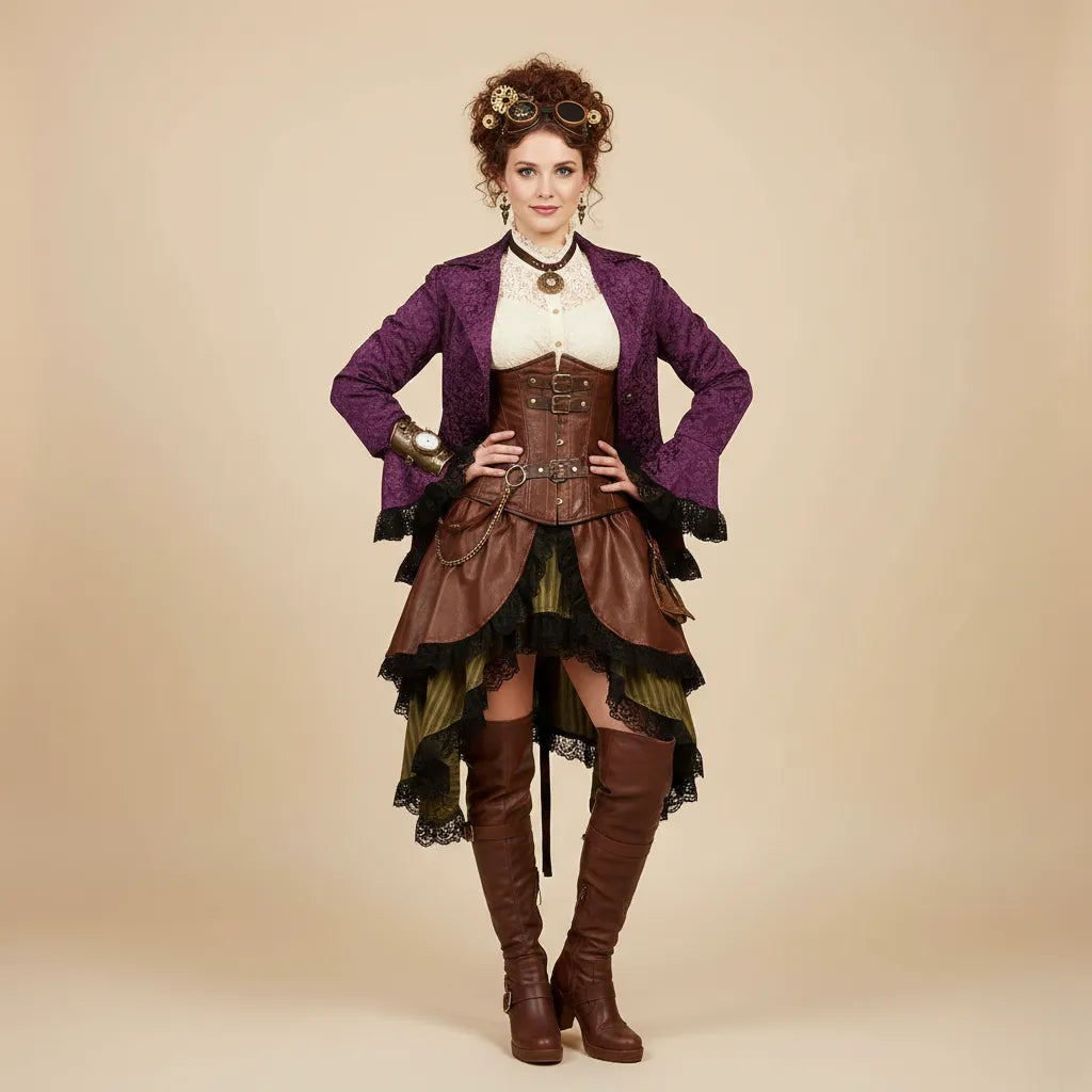 Medieval Steampunk Lace-Up Jacket