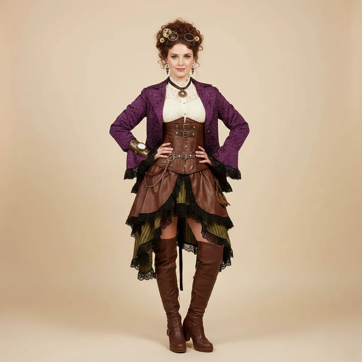 Medieval Steampunk Lace-Up Jacket