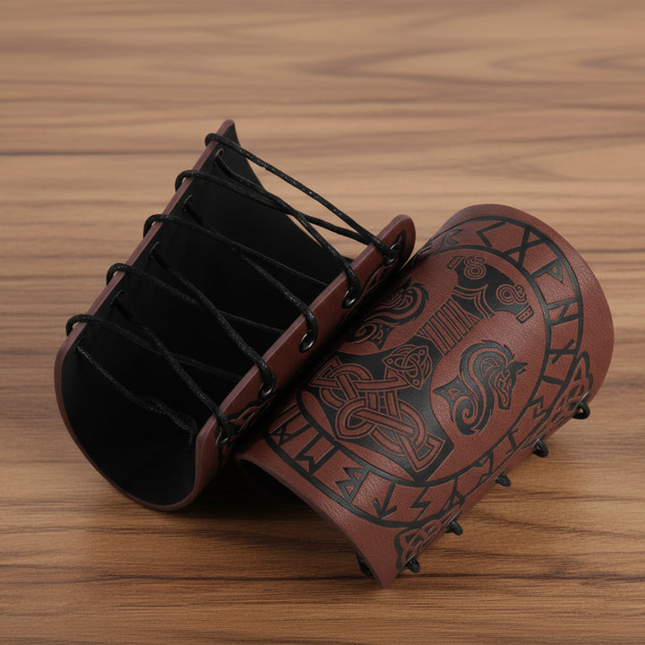 Medieval Steampunk Leather Arm Armor
