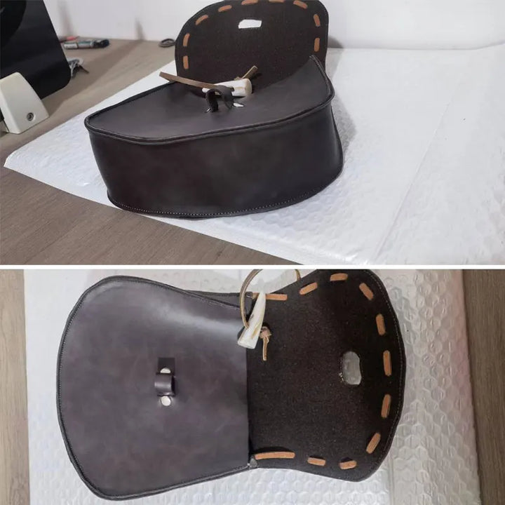 Medieval Steampunk Leather Shoulder Bag perfect