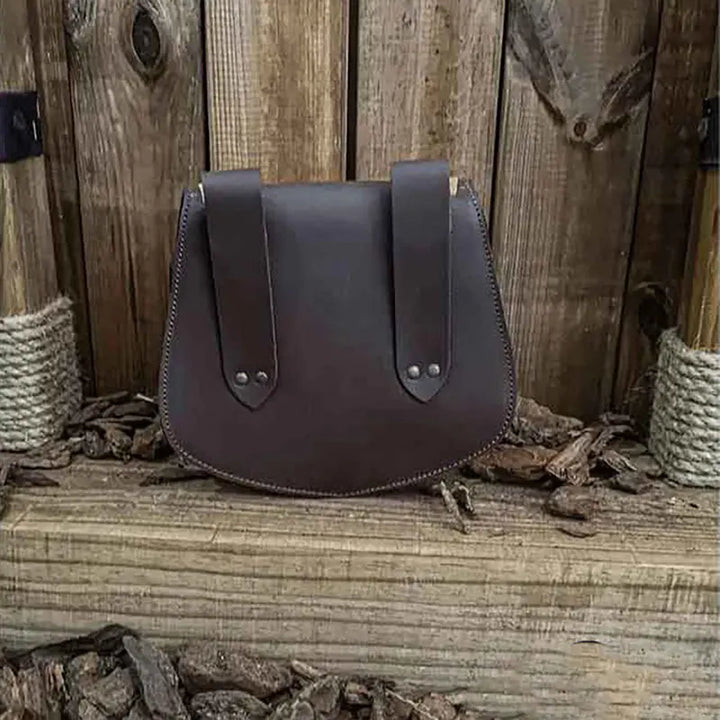 Medieval Steampunk Leather Shoulder Bag unique