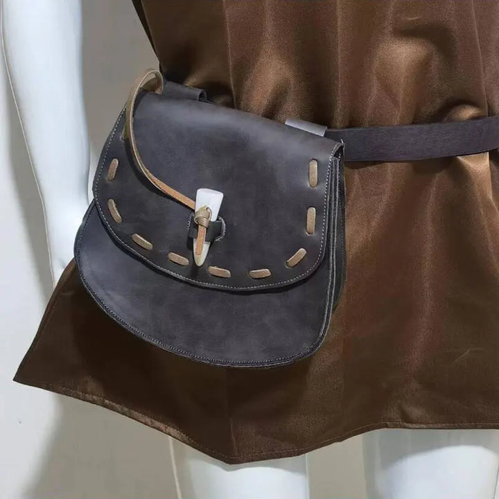 Medieval Steampunk Leather Shoulder Bag vintage