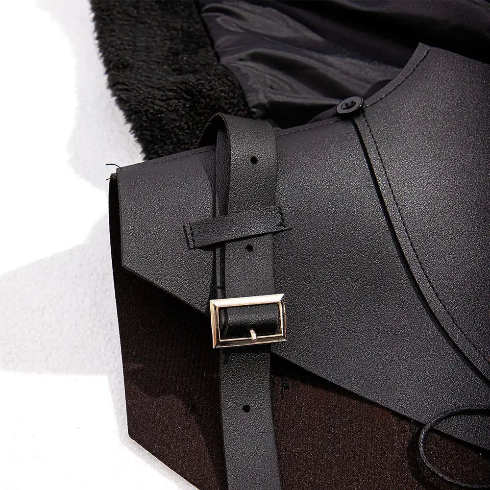 Medieval Steampunk One-Shoulder Cape stylish