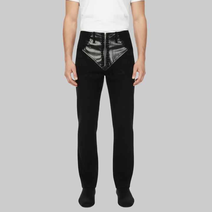 Medieval Steampunk Pants Jacquard Leather Stylish