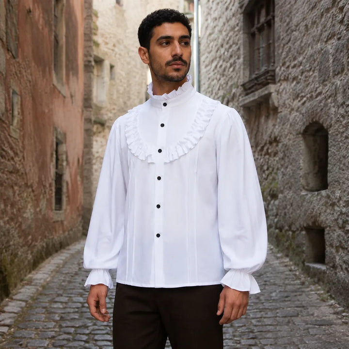 Medieval Steampunk Shirt Pleated Victorian