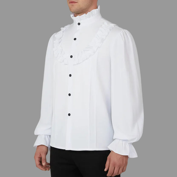 Medieval Steampunk Shirt Pleated Victorian