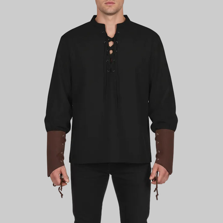 Medieval Steampunk Shirt With Stylish Sleeves