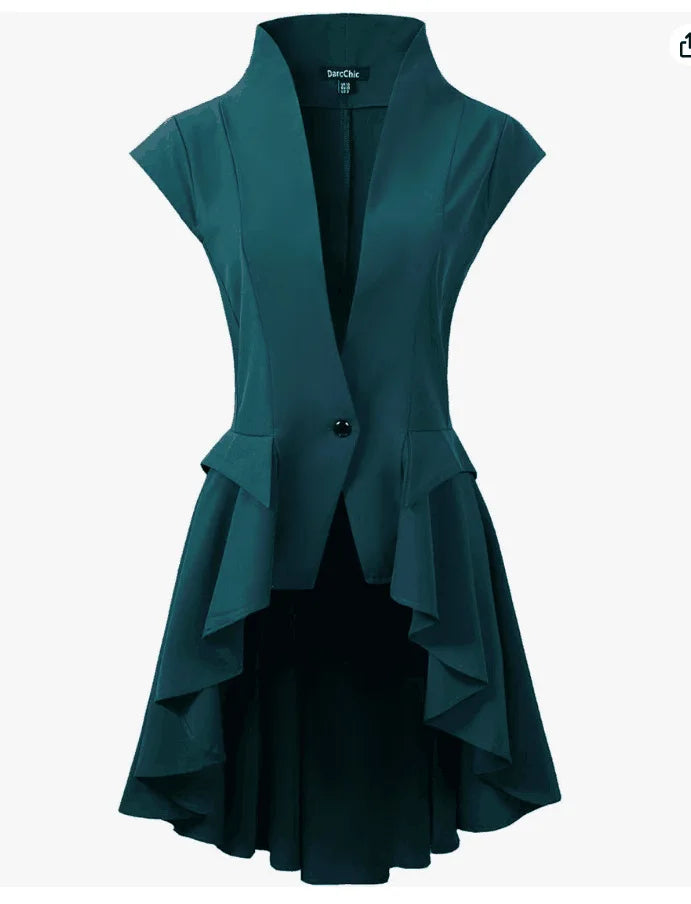 Medieval Steampunk Short-Sleeved Coat sleek