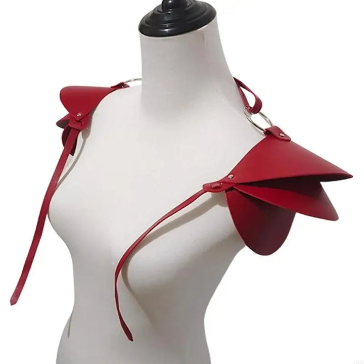 Medieval Steampunk Shoulder Armor Design red