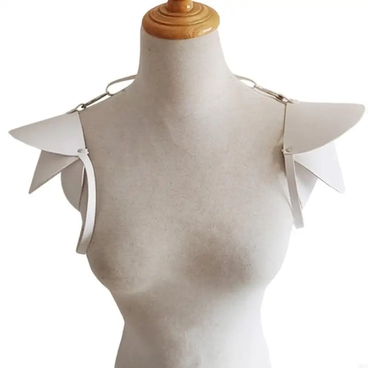Medieval Steampunk Shoulder Armor Design white