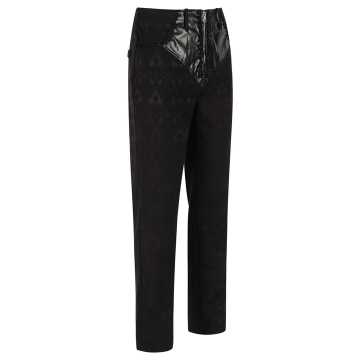 Medieval steampunk jacquard leather pants – stylish design