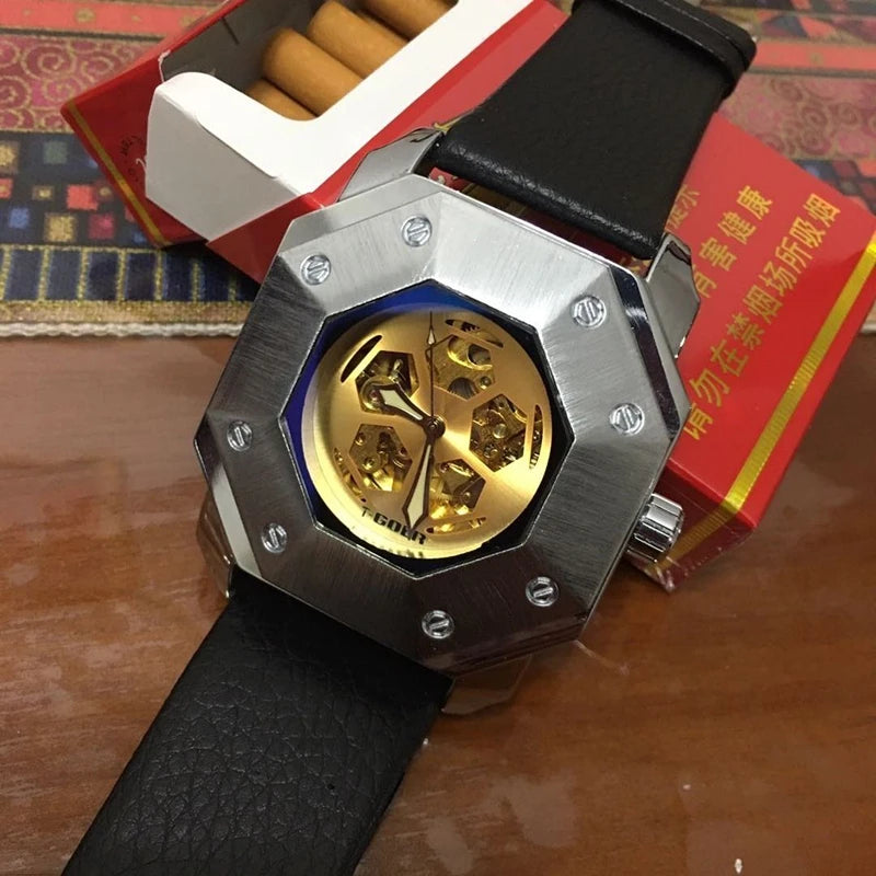 Men Geometric Steampunk Watch