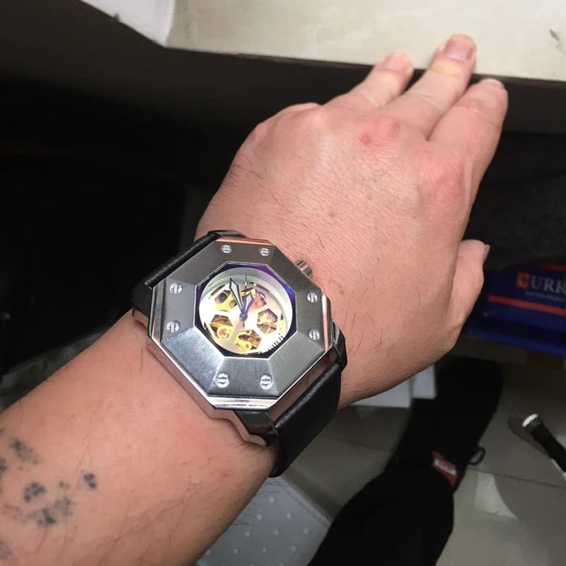 Men Geometric Steampunk Watch – classic steampunk